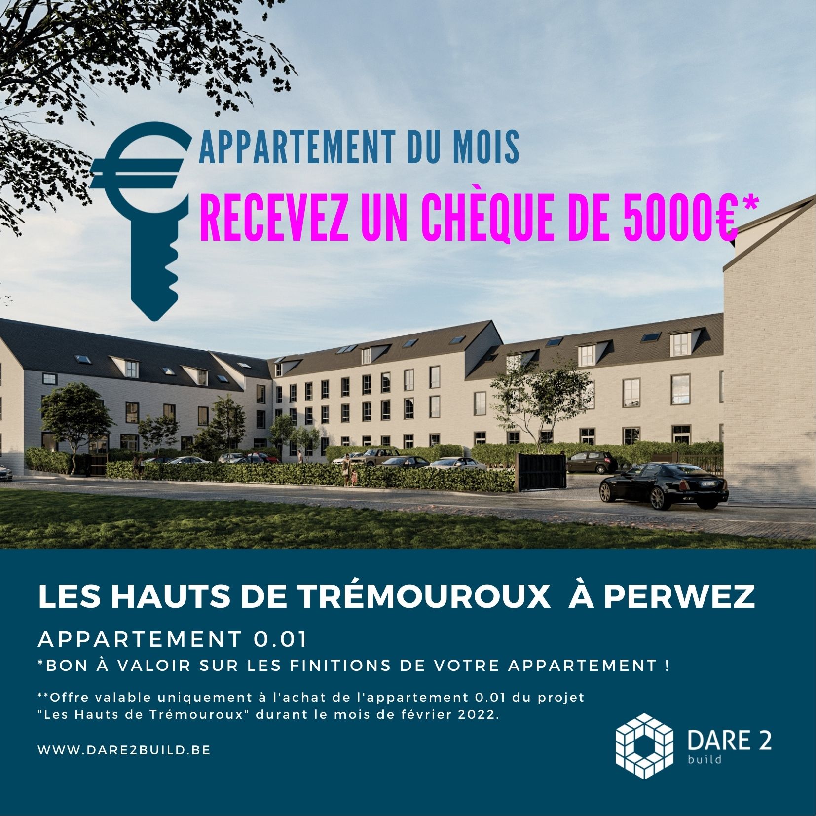Février 2022 - Appartement du mois - Chèque de 5000 € sur les finitions